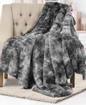 Everlasting Soft & Comfortable Gray Faux Fur Throw Blanket Couch - (. Fixed Price $29.99.