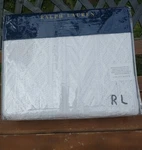 Ralph Lauren Highland Knit Throw Blanket 54X72 White 100% Cotton Msrp $355. Fixed Price $270.00.
