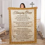 Amazing Grace Special Christian Fleece Blanket. Fixed Price $35.99.