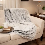 Northlight Winter's Beauty Exquisite Plush Gray Faux Fur Throw Blanket 55" 62". Fixed Price $62.99.