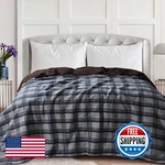 Tribeca Living Plaid Blanket Twin Size German-made Reversible Cotton. Fixed Price $133.10.