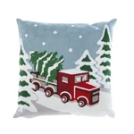 Carstens Snow Truck Pine Tree Throw Pillow Bedding Home Holiday Winter New. Fixed Price $29.99.
