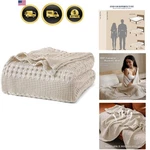 Cotton Waffle Weave Blanket King Size Breathable Lightweight All-season. Fixed Price $118.24.