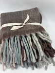 West Elm Faux Mohair Framed Ombre Throw Blanket Bordeaux Multi Nwot. Fixed Price $62.00.