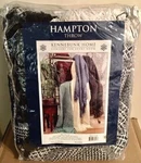 Hampton B/w Heart Deco Fringed Blanket Throw By Kennebunk HOME-43 X 70-NEW. Fixed Price $13.50.