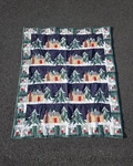 Vintage Ll Bean Quilt Blanket Throw Christmas Cabin Snowy 58X48". Fixed Price $299.95.