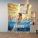 Jesus My Savior Blanket 3D Christian Fleece Sherpa Throw Religious Gift. Fixed Price $32.57.