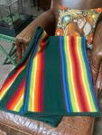 Pendleton Serape Robe Beaver State Blanket 82% Wool 64 X 76 Hunter Green. Fixed Price $202.50.