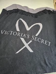 Victorias Secret Black Heart Logo Throw Blanket With Fringe. Fixed Price $9.09.
