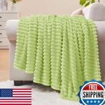 Bedelite Fleece Throw Blanket 50X60" Couch 3D Ribbed Jacquard Soft Warm. Fixed Price $28.33.