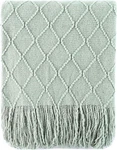 Battilo Home Sage Green Blanket For Couch, Boho Bed Throws Dec.... Fixed Price $37.58.