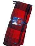 Pendleton Sherpa Fleece Reversible Blanket Plush Throw - Red Plaid 50" X 70. Fixed Price $87.95.