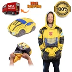 Plushible Hasbro Transformers Bumblebee Snugible 2-IN-1 Blanket Hoodie Pillow. Fixed Price $65.09.