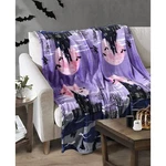 Way Celebrate Dressed Up Halloween Foggy Witch Town Plush Throw Blanket. Fixed Price $39.99.