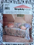 Simplicity Sewing Pattern 9541 Couch And Chair Throws Pillows Ff Uncut. Fixed Price $5.00.