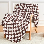 Edenleaf Brown Checkered Flannel Blanket - Ultra Soft Cozy Throw 60X80". Fixed Price $42.48.