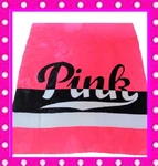 Large Victoria Secret Pink Sherpa Neon Hot Soft Cozy Plush Blanket 60" X 72. Fixed Price $89.00.