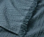 Waffle Weave Fringed Throw Blanket Teal Blue Opalhouse Jungalow New. Fixed Price $24.99.