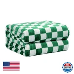 Fy Fiber House Checkered Flannel Fleece Throw Blanket 50"X60" Soft Cozy Warm. Fixed Price $32.98.