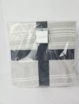 Threshold Throw Blanket Grey White Stripe %100 Cotton 108X92" New. Fixed Price $27.95.