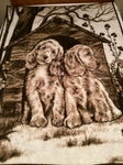 Vintage Biederlack Reversible Blanket Throw Dog Puppies Cocker Spaniel 74X 54. Fixed Price $45.00.
