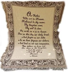 Manual 46 X 60-INCH Throw. Our Father/lord's Prayer Queen, Brown. Fixed Price $53.78.
