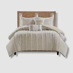Harbor House Anslee Trendy Tufted 3 Pcs Full/queen Mini Duvet Set Color Beige. Fixed Price $110.00.
