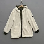 1 Madison Expedition Jacket Womens Xl Cream Faux Fur Sherpa Fleece Hoodie Cozy. Fixed Price $28.49.