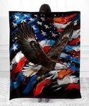American Flag Bald Eagle Blanket Throw Gift Plush Patriotic Soft. Fixed Price $25.46.