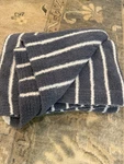 Barefoot Dreams Cozy Chic Horizontal Stripe Blanket Navy White Nwt. Fixed Price $100.00.