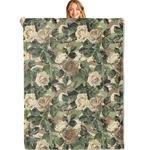 Camo Floral Rose Throw BLANKET,60X80IN,SOFT,LIGHTWEIGHT Flannel,green Brown F.... Fixed Price $55.76.