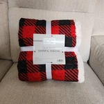 Home Collections Quilting Sherpa Throw Red Black Buffalo Check Blanket 50X60. Fixed Price $10.00.