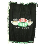 Friends Central Perk Coffee Shop Reversible Fringed Throw Blanket 47X60. Fixed Price $14.99.