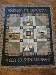 America The Beautiful Warren Kimble Tapestry Throw Blanket Quilt Look 50" X 60". Fixed Price $22.49.