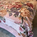 Floral Fleece Blanket Reversible Double/full 78"X88" Victorian Pastels. Fixed Price $46.88.
