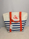Tommy Bahama Lobster Stripe Tote Bag Reusable Beach Canvas Nwt. Fixed Price $17.08.