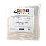 New Shavel Micro Flannel High Quality Soft & Warm Ivory Satin Hemmed Full/queen. Fixed Price $49.55.