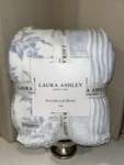 1-NWT Laura Ashley Reversible-blue Delphine Floral Design King Size Blanket. Fixed Price $89.00.