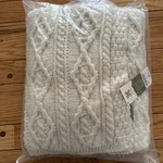 Carraig Donn Irish Made Aran Blanket Cable Knit Merino Wool Celtic Throw 40"X55". Fixed Price $89.99.