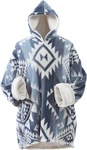 Coleman Oversized Wearable Sherpa And Micro-mink Blanket Hoodie, Blue One. Fixed Price $99.58.