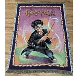 Vintage Harry Potter Woven Tapestry Throw Blanket 2000 Crown Crafts 44X60 Cotton. Fixed Price $21.00.