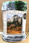 Heartland Rocky Mountain Freedom Horse Soft Plush Throw Blanket 50" X 60". Fixed Price $18.74.