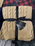Ralph Lauren Jamie Cable-knit Throw Blanket Super Soft Cozy 50" X 70" Beige. Fixed Price $99.00.
