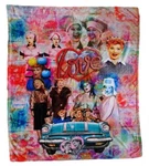 New Love Lucy Tv Show Collage Plush Fleece Throw Gift Blanket Ethel Ricky Pink. Fixed Price $22.32.