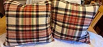 Envogue Holiday Plaid Feather Down Velvety Set Of 2 Throw Pillows 19 X. Fixed Price $30.00.