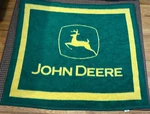 Biederlack John Deere Blanket 55 X 48 Usa Tractor Farm Soft Throw Guc. Fixed Price $25.00.