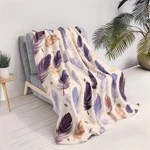 Aesthetic Feather Sherpa Fleece Blanket Soft Elegant. Fixed Price $50.24.