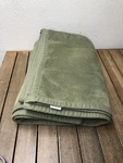 Downtown Company Blanket Cotton Acrylic Soft Sage Green Fleece Queen 88X88" Euc. Fixed Price $55.00.