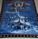 Us Air Force Lightweight Fleece Military Blanket Fabric Throw 60" X 48". Fixed Price $14.50.