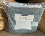 Bella Russo Touch Of Satin Bedding Solid Flannel Blue Throw Blanket 50X 60 Nwot. Fixed Price $34.37.